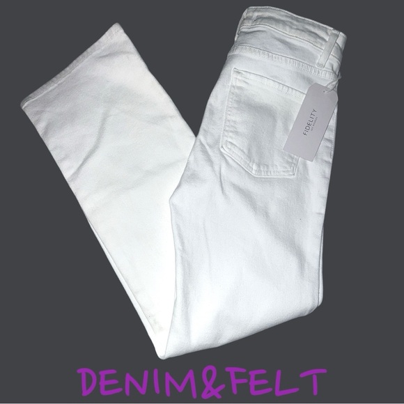 Fidelity Denim Cali Cuffed High-Rise Crop Straight-Leg Jeans/Pants | NEW/NWT!!♥️ - Picture 6 of 9